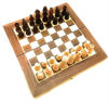 Picture of IFG Handmade Wooden Chess Set | Portable Folding Game Board | Felted Interior Storage with Piece Holders