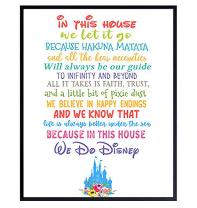 Picture of Disney Quotes - Disney Wall Art - Disney Wall Decor - Hakuna Matata - Disney - Inspirational Gifts for Women - Mickey Mouse, Walt Disney World, Disneyland, Toy Story, Lion King, Frozen, Jungle Book
