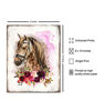 Picture of Boho Horse Wall Art & Decor - Rustic Farmhouse Barn Wall Decor for Girls Bedroom, Office, Living Room - Country Western Shabby Chic Decorations - Gift for Equestrian Women - Pink Pony Poster