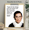 Picture of Ruth Bader Ginsburg Wall Art - RBG Famous Quote Motivational Dictionary Home Decor, Room Decoration for Office, Bedroom - Inspirational Gift for Women, Attorney, Lawyer, Liberal Feminist