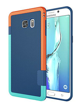 Picture of Galaxy S6 Edge Plus Case, Jeylly [3 Color] Slim Hybrid Impact Rugged Soft TPU & Hard PC Bumper Shockproof Protective Anti-Slip Case Cover Shell for Samsung Galaxy S6 Edge+ Plus G928 - Blue