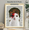 Picture of Poster of David Bowie Cat Wall Art - 8x10 Funny Upcycled Dictionary Cat Wall Decor for Vet, Veterinarian Office, Home, Bedroom - Unique Gift for 70s, 80s Punk Rock Music, Ziggy Stardust Fans