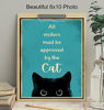 Picture of Cat Welcome Sign - Funny Cat Wall Decor - Cute Cat Poster - Cat Wall Art - Black Cat Decorations - Cat Home Decor - Cat Themed Gifts - Cat Lover Gifts for Women, Men - Cat Lover Gifts - Cat Lady