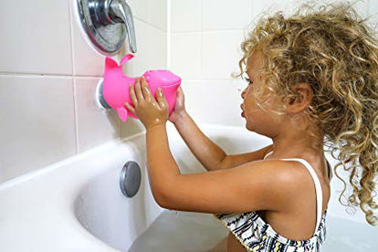 Picture of Kids Baby Bath Spout Cover - Faucet Safety Guard - Faucet Cover for a Bathtub for Kids Baby Toddlers - Cute Soft Seal for Enjoyable and Safe Baths for Your Child (Pink)