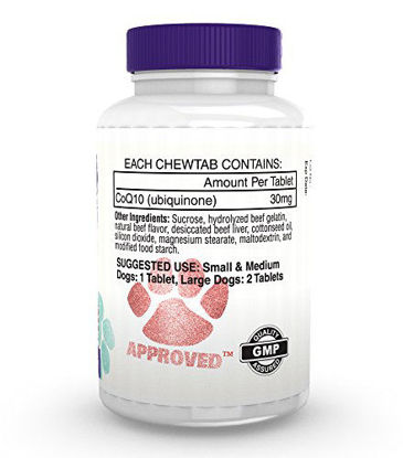 Picture of DogVites CoQ10 for Dogs 30mg Chewable (60 Beef Flavor Chewtabs)