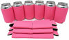 Picture of TahoeBay 12 Neoprene Can Sleeves for Standard 12 Ounce Cans Blank Beer Coolers (Hot Pink, 12)