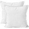 Picture of Encasa Homes Throw Pillow Cover 2pc Set - Brick - 20 x 20 inch Solid Dyed Cotton Canvas Square Accent Decorative Cushion Case for Couch Sofa Chair Bed & Home