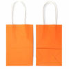 Picture of AZOWA Gift Bags Mini Small Kraft Paper Bags with Handles (4 x 2.4 x 6 in, Orange, 25 Pcs)