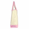 Picture of DALIX 22" Extra Large Shopping Tote Bag w Outer Pocket in Pink and Natural