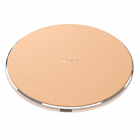 Picture of TOZO W1 Wireless Charger Thin Aviation Aluminum Computer Numerical Control Technology Fast Charging Pad Khaki (NO AC Adapter)