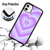 Picture of Purple Love Heart Pattern Case for iPhone 11, Love Heart Coffee Latte Pattern TPU Silicone Protective Cover Compatible for iPhone 11 6.1" (Purheart)