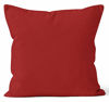 Picture of Encasa Homes Throw Pillow Cover 2pc Set - Deep Red - 20 x 20 inch Solid Dyed Cotton Canvas Square Accent Decorative Cushion Case for Couch Sofa Chair Bed & Home