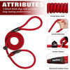 Picture of PetiFine 6 FT Slip Lead Dog Leash, Full Reflective Dog Training Leash, Heavy Duty Adjustable Pet Nylon Slip Rope Lead for Small Medium Large Dogs(Red)