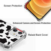 Picture of KANGHAR iPhone 12 Case, iPhone 12 Pro Case Cow Printer Black Cute Pattern Shockproof Clear Four Corners Cushion Durable Hard PC + Soft TPU Bumper Anti-Scratch Full Body Protection Cover-6.1inch