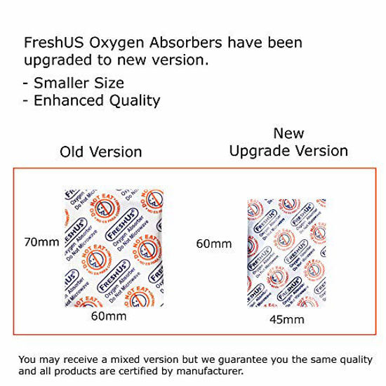 Picture of FreshUs 300cc Oxygen Absorber (5 Individual Packs of 10 Packet, Total 50 Packets) - Long Term Food Storage (50, 300 CC)