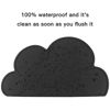 Picture of DesignSter Lucky Pet Food Tray - Top Grade Cloud Silicone Feeding Mat Pad Anti-Slip Waterproof Dog Cat Bowl Placemat (Black)