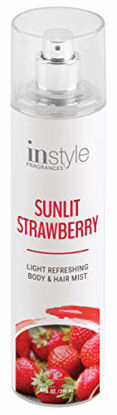 Picture of Instyle Fragrances | Body & Hair Mist | Sunlit Strawberry Scent | With Panthenol | CLEAN, Vegan, Paraben Free, Phthalate Free | Premium 8 Fl Oz Spray Bottle