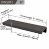 Picture of 6-Pack Cabinets Drawers Edge Pulls - 8" Overall Length, Black, Concealed Tab Pulls for Kitchen Garage Cabinet Drawers, PW5018B203L