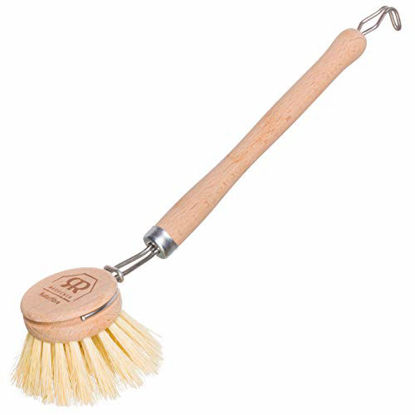 Picture of Redecker Tampico Fiber Dish Brush with Untreated Beechwood Handle, 9-Inches