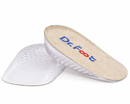 Picture of Dr.Foot Height Increase Insoles, Heel Cushion Inserts, Heel Lift Inserts for Leg Length Discrepancies (Large (1" Height))