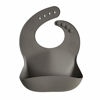 Picture of mushie Silicone Baby Bib | Adjustable Fit Waterproof Bibs (Dove Gray)