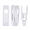 Picture of Trgowaul Velvet Hangers Clips 20 Pack, Pants Hangers Velvet Clips, Strong Finger Clips Perfect for Thin Velvet Hangers (White Clips 20)