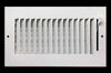 Picture of 8" X 6" 1-Way AIR Supply Grille - Vent Cover & Diffuser - Flat Stamped Face - White [Outer Dimensions: 9.75"w X 7.75"h]