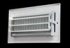 Picture of 8" X 6" 1-Way AIR Supply Grille - Vent Cover & Diffuser - Flat Stamped Face - White [Outer Dimensions: 9.75"w X 7.75"h]