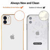 Picture of SOKAD iPhone 11 Case with Camera Lens Protector, Clear Soft TPU Plating Bumper Anti-Scratch Shockproof Protective Case Cover for iPhone 11 6.1 Inch - Elegant White