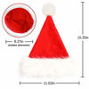 Picture of CCINEE Santa Hat for Kids,Christmas Santa Hats Velvet Plush Red Hat for Home Decoration Party Supplies,Pack of 2