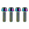 Picture of Wanyifa Titanium Ti M6 x 10 16 18 20 25 30 35 40 45 50 55 60 65mm Allen Hex Screw Socket Cap Tapered Bolt pack of 4 (M6x18mm, Rainbow)