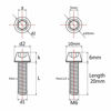 Picture of Wanyifa Titanium Ti M6 x 10 16 18 20 25 30 35 40 45 50 55 60 65mm Allen Hex Screw Socket Cap Tapered Bolt pack of 4 (M6x18mm, Rainbow)