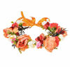 Picture of DDazzling Women Flower Headband Wreath Crown Floral Wedding Garland Wedding Festivals Photo Props (#Orange)