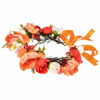 Picture of DDazzling Women Flower Headband Wreath Crown Floral Wedding Garland Wedding Festivals Photo Props (#Orange)