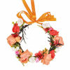 Picture of DDazzling Women Flower Headband Wreath Crown Floral Wedding Garland Wedding Festivals Photo Props (#Orange)