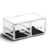 Picture of BINO | 2 Drawer Makeup Organizer, Westend Avenue | THE MANHATTAN SERIES | Makeup Drawer Organizer | Makeup Storage | Cosmetic Organizer | Vanity Organizer | Clear Makeup Organizers And Storage Cases