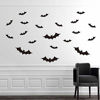 Picture of Fashionwu 160pcs 3D Bats Stickers, Halloween Party Supplies Waterproof Scary Bats Wall Decals DIY Home Window Decor, Removable Bats Stickers for Indoor Outdoor Halloween Wall Decorations