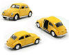 Picture of Berry President Classic 1967 Volkswagen Vw Classic Beetle Bug Vintage 1/32 Scale Diecast Metal Pull Back Car Model Toy for Gift/Kids (Yellow)