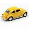 Picture of Berry President Classic 1967 Volkswagen Vw Classic Beetle Bug Vintage 1/32 Scale Diecast Metal Pull Back Car Model Toy for Gift/Kids (Yellow)