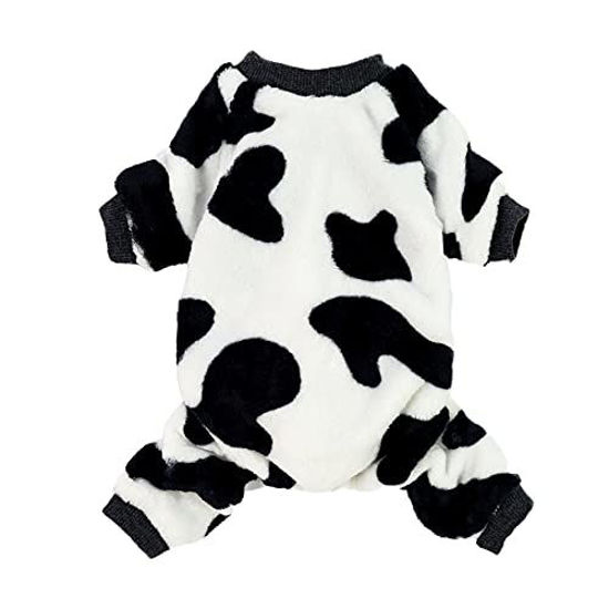 Picture of Fitwarm Adorable Milk Cows Pet Dog Clothes Comfy Velvet Winter Pajamas Puppy Doggy Cat Coat Jumpsuit, Large