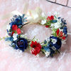 Picture of DDazzling Women Flower Headband Wreath Crown Floral Wedding Garland Wedding Festivals Photo Props (C Rose)