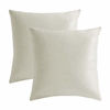 Picture of Ivory Velvet Decorative Throw Pillow Covers for Sofa Bed 2 Pack Soft Cushion Cover