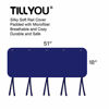 Picture of TILLYOU 1-Pack Padded Baby Crib Rail Cover Protector Safe Teething Guard Wrap for Long Front Crib Rails(Measuring Up to 18" Around), 100% Silky Soft Microfiber Polyester, Reversible, Navy/Pale Gray