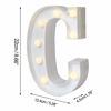 Picture of LED Marquee Letter Lights 26 Alphabet Light Up Name Sign Remote Control Letters Lamp for Wedding Birthday Party Battery Powered Christmas Lamp Home Bar Decoration (Letter C-Remote Control)