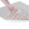 Picture of SlipX Solutions Tan Square Shower Stall Mat Provides Reliable Slip-Resistance (21 Inch Sides, 160 Suction Cups, Great Drainage)