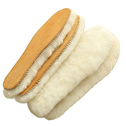 Picture of Australian Sheepskin Insoles,Thick and Warm Wool Insole,Women Men Replacement Insole (8 M US Women)