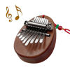 Picture of Kalimba Thumb Piano 8 Keys - Portable Mini Size Finger Piano Marimba Musical Instruments Solid Wood Mibra Gift for Kids and Piano Beginners Professional (Mini Size)