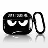 Picture of EZICOK Compatible with AirPods Pro Case Don't Touch Me Black Cool Cover with Keychain Big Eyes Cute Cartoon Shockproof Airpod Cases Accessories Smooth Soft Protective Skin for Apple Airpods Pro