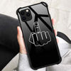 Picture of iPhone 12 Case, Robot Finger iPhone 12 Pro Cases for Men Boys, Pattern Design Shockproof Anti-Scratch Organic Glass Case for Apple iPhone 12/iPhone 12 Pro 6.1-inch Vertical Middle Finger