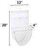 Picture of ALYER Hanging Bath Toy Organizer,Bottom Zippered Bathtub Toy Storage Mesh Bag with Sturdy Hanger (White)